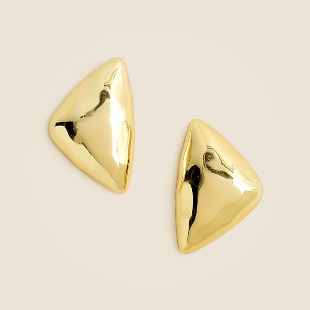 J.Crew Oversized Triangle Statement Stud Earrings, Gold
